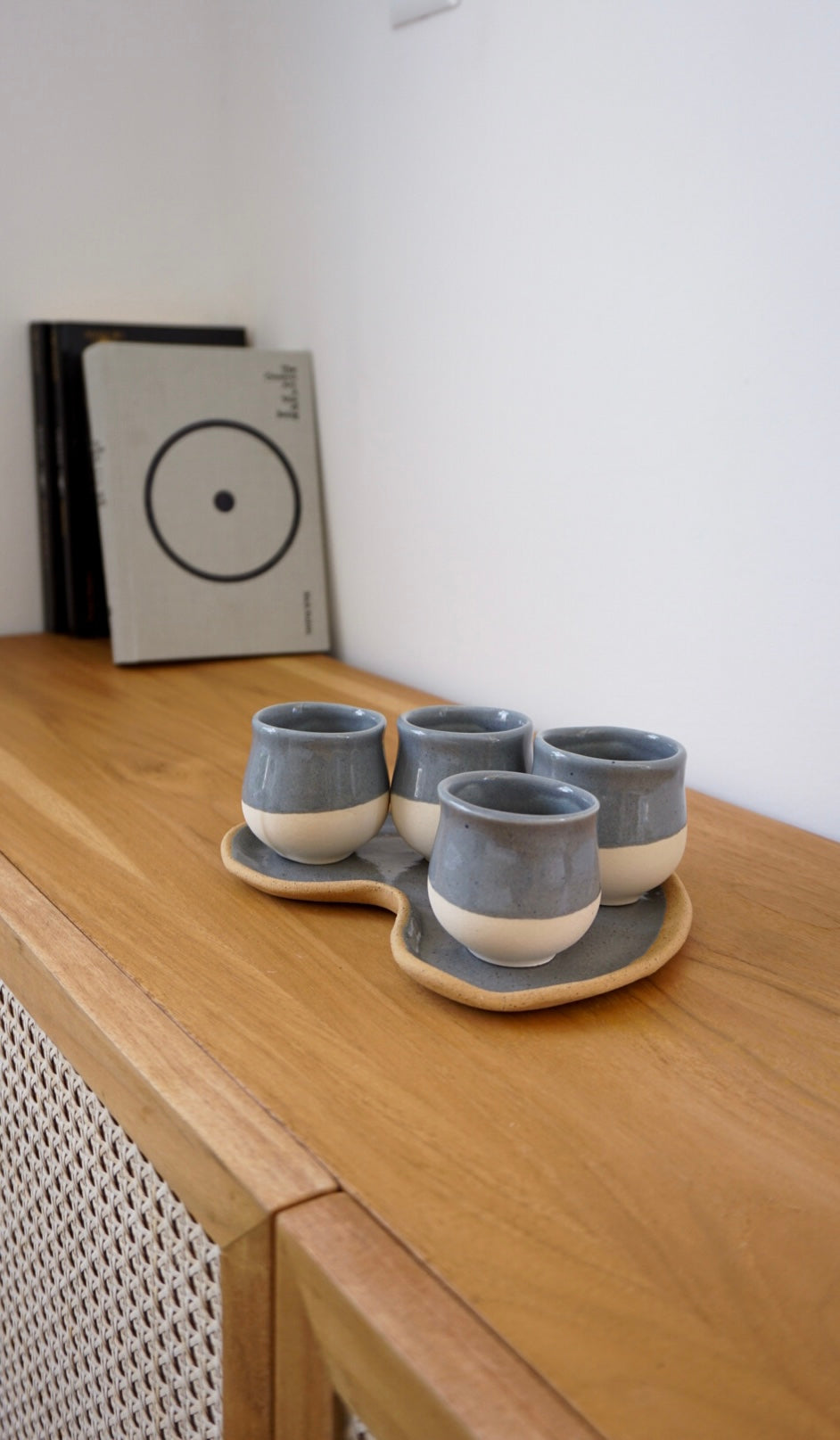 Taza de Espresso Rosita Set de 4 con Plato