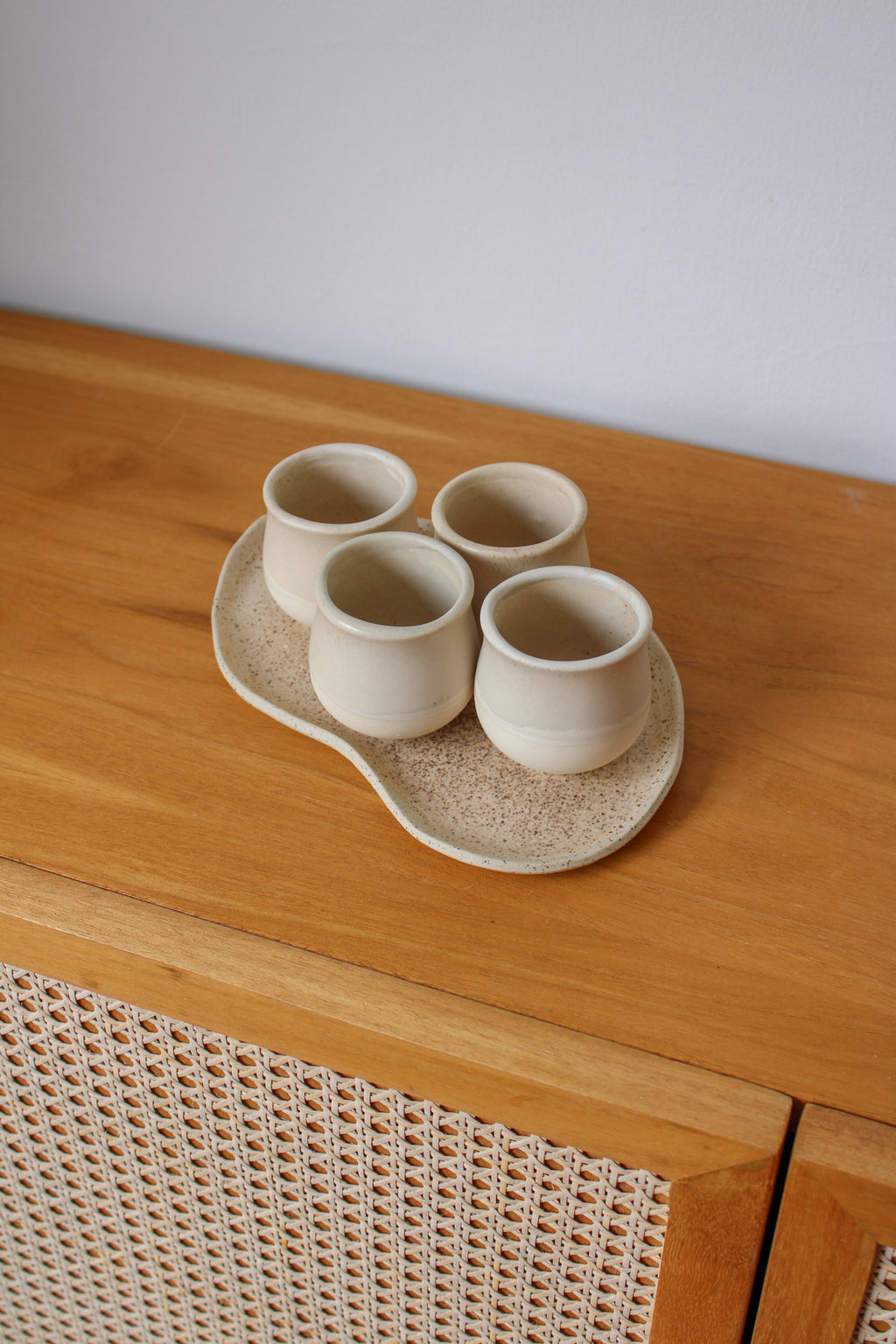 Taza de Espresso Rosita Set de 4 con Plato