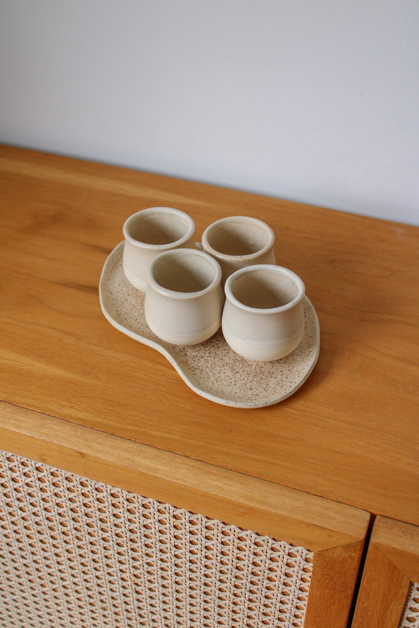 Taza de Espresso Rosita Set de 4 con Plato