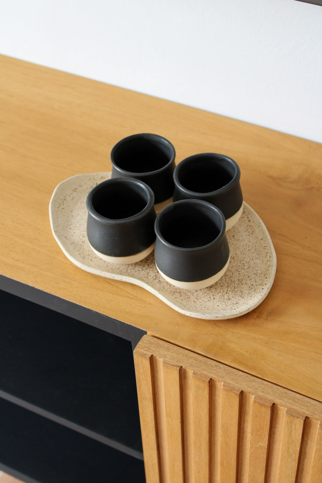 Taza de Espresso Rosita Set de 4 con Plato